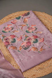 Mistral Linen Mauve Linen Unstitched Suit Set